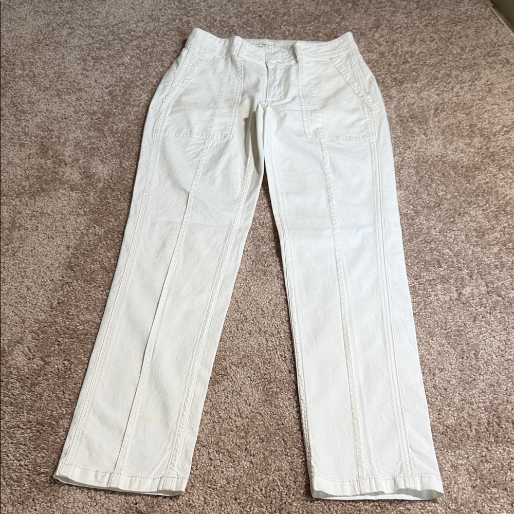 Anthropologie Cream Skinny Jeans